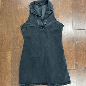 Asos black denim dress